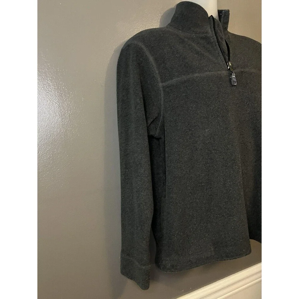 GAP Pullover Sweater Mens Small Gray Half Zip Fleece Warm Outdoors Made Korea